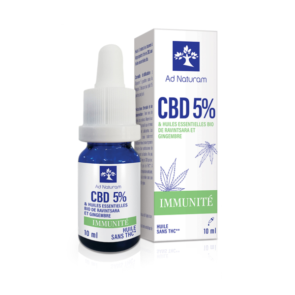 Huile CBD 5% pour votre Immunité sans THC Ad Naturam